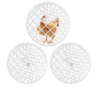 Pack of 3 Rollable Round Chicken Cages for Outdoor Use, 30 cm Chicken Safety Ball Cage, Chicken Cage, Spherical Safe Running Net, Spherical Chicken Cage for Free Breeding