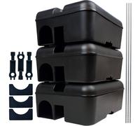 (Pack of 3) Roshield External Tamper-Proof Bait Stations for Rodent Control