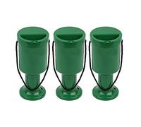 Pack of 3 Rounded Hand Held Plastic Collection Box. Charity Box. Money Donation Box (Green)