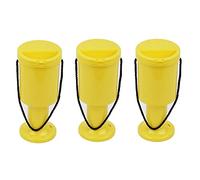 Pack of 3 Rounded Hand Held Plastic Collection Box. Charity Box. Money Donation Box (Yellow)