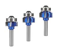 Pack of 3 Router Bit Set Including 3 Size for Efficient Edges Rounding in Furniture and Decorative Woodworking Projects Sturdy Corner Rounding Tool