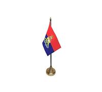 Pack Of 3 Royal Artillery Regiment Desktop Table Centrepiece Flag Flags With Gold Bases Ideal For Party Conferences Office Display