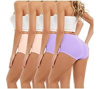 Pack of 3 Seamless Briefs Women's Seamless Underwear Underpants Nahtlo Hipster Invisible Women Panties Comfortable High Cut Design Briefs Full Coverage Sexy Plain Panties Shapes Underwear,