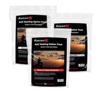 Pack of 3 Self Heating Field Ration Packs - Ready To Eat Camping Meals Menu A, B & D