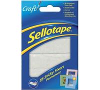 PACK OF 3 - Sellotape Sticky Fixers Double-Sided 12x25mm (56 Foam Pads per pack)