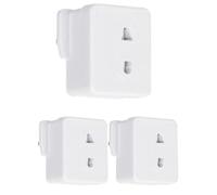 Pack of 3 Shaver Plug Adaptor UK - Electric Toothbrush Adapter Plug UK - 2 Pin to 3 Pin Adapter Plug UK Converter Electric Sockets, Shaver Adapter Plug Uk For Toothbrush, Shaving & Socket Adapter.