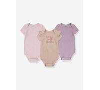 Pack of 3 Short-Sleeved Bodysuits for Babies, HUGGIES grey
