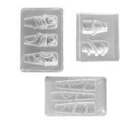 Pack of 3 Silicone Nails Art Molds with Intricate Snake Design Nails Art Tools for Manicure Accessories