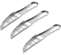 Pack of 3 Silver Fish Scale Remover, Seafood Tools Cleaner, Kitchen Remover, Portable Fish Scale Remover, Fish Cleaning Bottle Opener, Scale Cleaning, Stainless Steel Cooking Tools