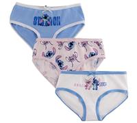 Pack of 3 Single Jersey Briefs for Girls - Pack of 3 Stitch Briefs with Children's Design for Daily Use, multicoloured, 4-5 años