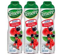Pack of 3 sirops Teisseire 0% Sugar Grenadine - 3 x 600ml