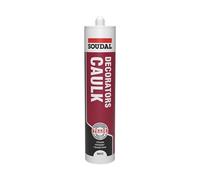 Pack of 3, Soudal Decorator Caulk Gap & Crack Filler Acrylic Silcone Adhesive Sealant