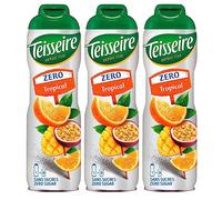 Pack of 3 syrups Teisseire 0% Sugar Tropical Fruit - 3 x 600ml