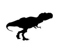 Pack of 3 T-Rex Dinosaur Fun Waterproof Sticker Decal - Use on Car Bumpers, Laptops, Mirrors, Water Bottles, Scrapbooking, Party Bag Fillers, Animal Gifts, Peel & Stick (3, 5cm x 3cm (2" x 1.2"))