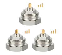 Pack of 3 Thermostatic Valve Adapters M30 x 1.0 to M30 x 1.5, Brass Chrome-Plated Thread Adapter for Smart Thermostat Heads, Compatible with Oventrop Radiator Valves Before 1998, Tool-Free Assembly