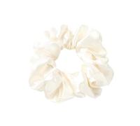 Pack of 3 Thick Bowel Hair Bobbles, Satin Scrunchies, Elastic Hair Ties, Large Scrunchie, Soft Hair Rings, Ponytail Holder Braid Elastics, Hair Accessories for Women Girls Every Day, Off-White