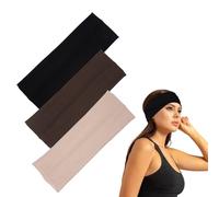 Pack of 3 Thin Yoga Headbands, Solid Colour Elastic Hair Band, Women's Cotton Headband, Summer, Sweat, Soft, Non-Slip Headbands for Women's Hair, Cosmetics, Workout, Running, Cycling, Fitness, Gym