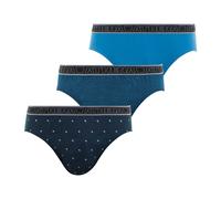 Pack of 3 Tonic Briefs in Cotton Midnight Blue + Curaçao Blue + Blue Print