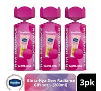 Vaseline Gluta-Hya Dewy Radiance Gift set 200 ml, Pack of 3, Multi