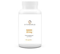 Pack of 3 Vita world NADH 20mg 3 x 60 Capsules l with Patented PANMOL® NADH - a Special microencapsulation l Vegan l enteric-Coated