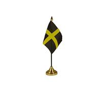 Pack Of 3 Wales Welsh St Davids Cross Desktop Table Centrepiece Flag Flags With Gold Bases Ideal For Party Conferences Office Display