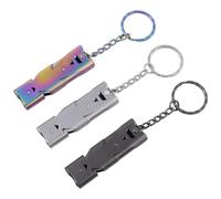 Pack of 3 Whistle, Signal Whistle, Loud Emergency, Stainless Steel Whistle, Emergency Whistle, for Emergency, Outdoor, Dog Walks, Sports (Black/Silver Grey/Colour)