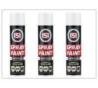 (Pack of 3) - White Gloss Spray Paint 250ml - By PAJEE ™