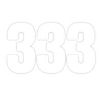 Pack of 3 White Plain Number 3 Bin Stickers for Wheelie Bins Number - 3 Waterproof (17 cm) Bin Numbers for Wheelie Bins Large Self Adhesive Numbers for Wheelie Bins and More Packwith®
