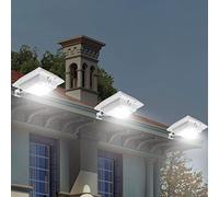 Pack of 3 White Super Bright 6 SMD LED Solar Powered Energy Saving Gutter Fence Door Wall Lights Lamp Outdoor Garden Lighting
