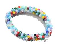 Pack of 3 Women's Crystals Elastic Elastic Band Hair Bands Hair Band Women Headband Bracelet Hair Rope Ponytail Holder Hair Ring Hair Accessories Headpiece for Daily Use, Colourful B