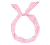 Pack of 3 Women's Polka Dot Headbands, Retro Hair Band with Bow, Bendable Fabric Headband with Rabbit Ears, Cross Hairband, Vintage Polka Dots Hair Accessories for Girls Women, Pink