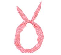 Pack of 3 Women's Polka Dot Headbands, Retro Hair Band with Bow, Bendable Fabric Headband with Rabbit Ears, Cross Hairband, Vintage Polka Dots Hair Accessories for Girls Women, Watermelon Red