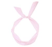 Pack of 3 Women's Polka Dot Headbands, Retro Hair Band with Bow, Bendable Fabric Headband with Rabbit Ears, Cross Hairband, Vintage Polka Dots Hair Accessories for Girls Women, White