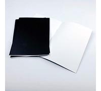 Pack of 3 x A4 Matt Black Cover Starter Sketchbooks with 140gsm White Cartridge Paper