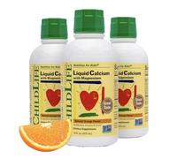 Pack of 3 x Childlife Liquid Calcium with Magnesium Natural Orange - 16 fl oz