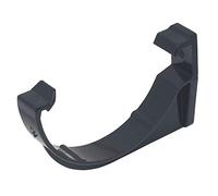 Pack of 3 x RKM1B Black 76mm FloPlast Mini Gutter Fascia Bracket Half Round (Only for FloPlast Miniflo) for shed, Conservatory, Porch etc Mini guttering 76mm