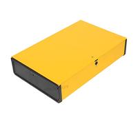 [Pack of 3] Yellow Foolscap Lock Spring Box Files 70mm Document A4 Paper Storage Folder