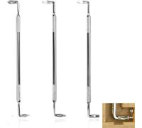 Pack of 3 Z-Type Double Head Screwdrivers, 175 mm Allen Wrench, Hexagonal Angle Screwdriver, Plum Around the Corner Screws, Angle Wrench for Working in Tight Spaces (Silver 1)