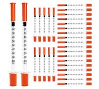 Pack of 30, 1ml/cc plastic dispensing measuring tube,Multi-Purpose Measuring Tools with cap , for Pet Feeding, Liquid Separation, Cake Decoration