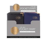 Pack Of 30 2026 Diary Pocket Week to View Leather Effect Fashion Diary