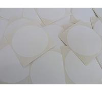 Pack of 30, 55mm Round Circular, White Paper Labels, Permanent Adhesive Circle Stickers, Plain Multi Purpose Sticky dot Labels