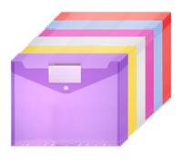 Pack of 30 A4 Document Bags, 6 Colours Document Folder with 11 Holes, Document Bag A4 Filing, Waterproof Folder for Documents Organising