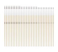Pack of 30 Artists Painting Brush Handle Fine Tip Nylon Bristles for Detail Work Ceramics Dolls Nails Design Painting Brush Pen