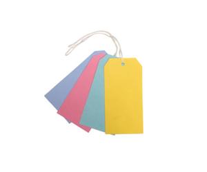 Pack Of 30 Assorted Colour Luggage Strung Tags 75 X 135mm