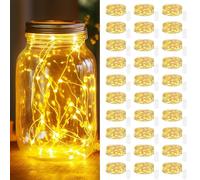 [Pack of 30] Battery Operated Fairy Lights, 2 m 20 LED Mini String Lights, Waterproof Copper String Lights for Decoration Birthday, Bottle, Wedding, Party, Christmas, Bedroom, Garden, Warm White