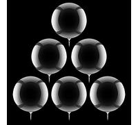Pack of 30 Bobo Balloons, Transparent Bubble Balloon, Birthday Crystal Bubble, Clear Round Balloons, Fillable with Confetti, Party Jumbo Balloon for Wedding, Parties, Home, Christmas Decoration (10