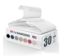 Pack of 30 Childrens White Plastic Clothes Hangers