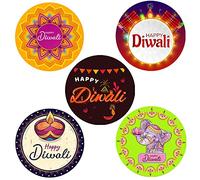 Pack of 30 Diwali Festival Party Stickers (Size 40 mm) Waterproof Labels Packwith® #P3684