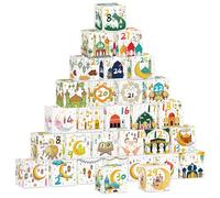 Pack Of 30 Eid Countdown Candy Holder 7x7x7cm Paper Boxes Easy Assemble Cookie Bags For Festival Celebration Eid Celebration Supplies