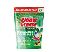 Pack Of 30 Elbow Grease Ultra Max Dishwasher Liquid Tabs